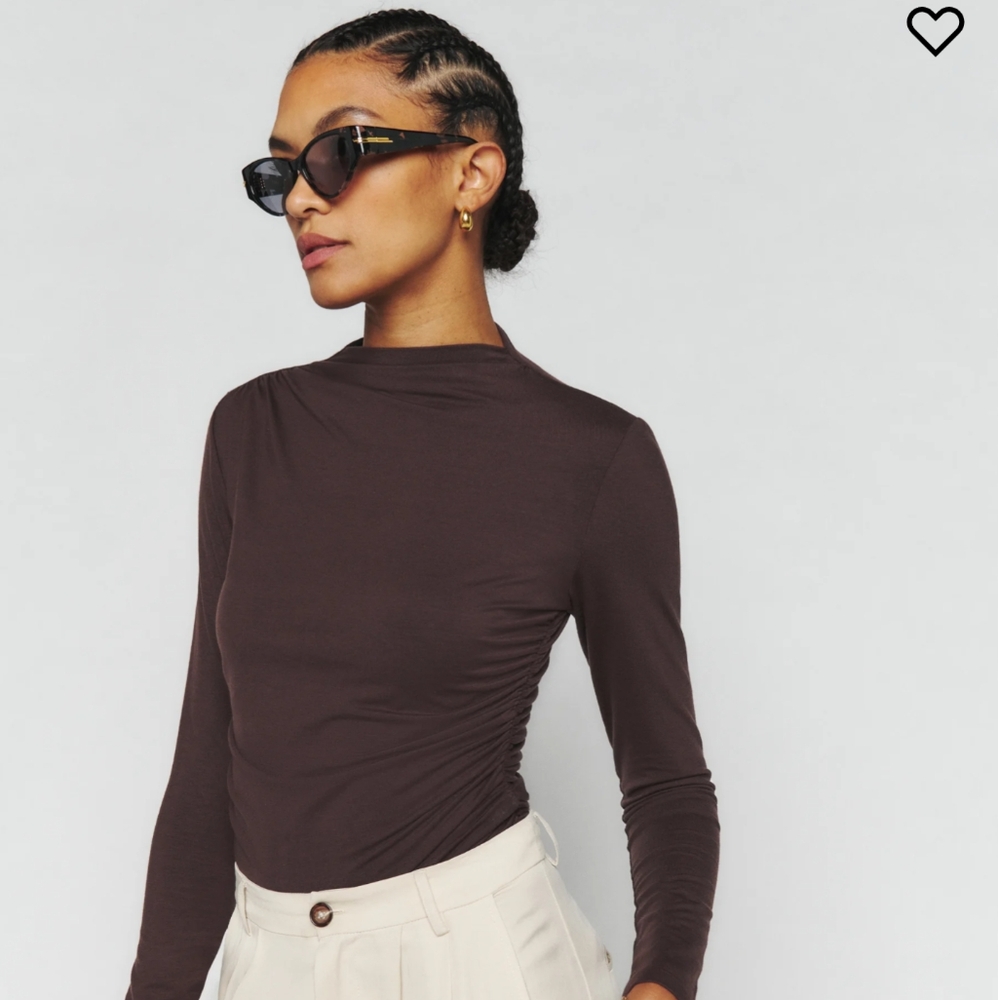 REFORMATION Zylah Knit Top | Brown | Size M ☕